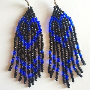 New Beaded Heart Earrings
